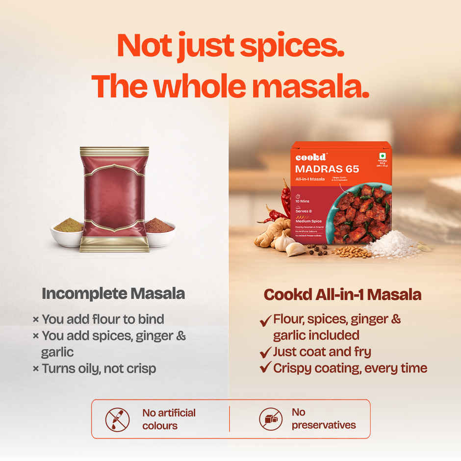 Cookd Madras Chicken 65 & Chicken Fry Masala