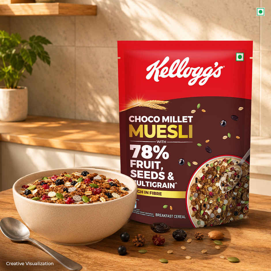 Kellogg's Choco Millet Muesli 78% Fruit, Seeds And Multigrain|Power Breakfast|No Maida No Palm Oil