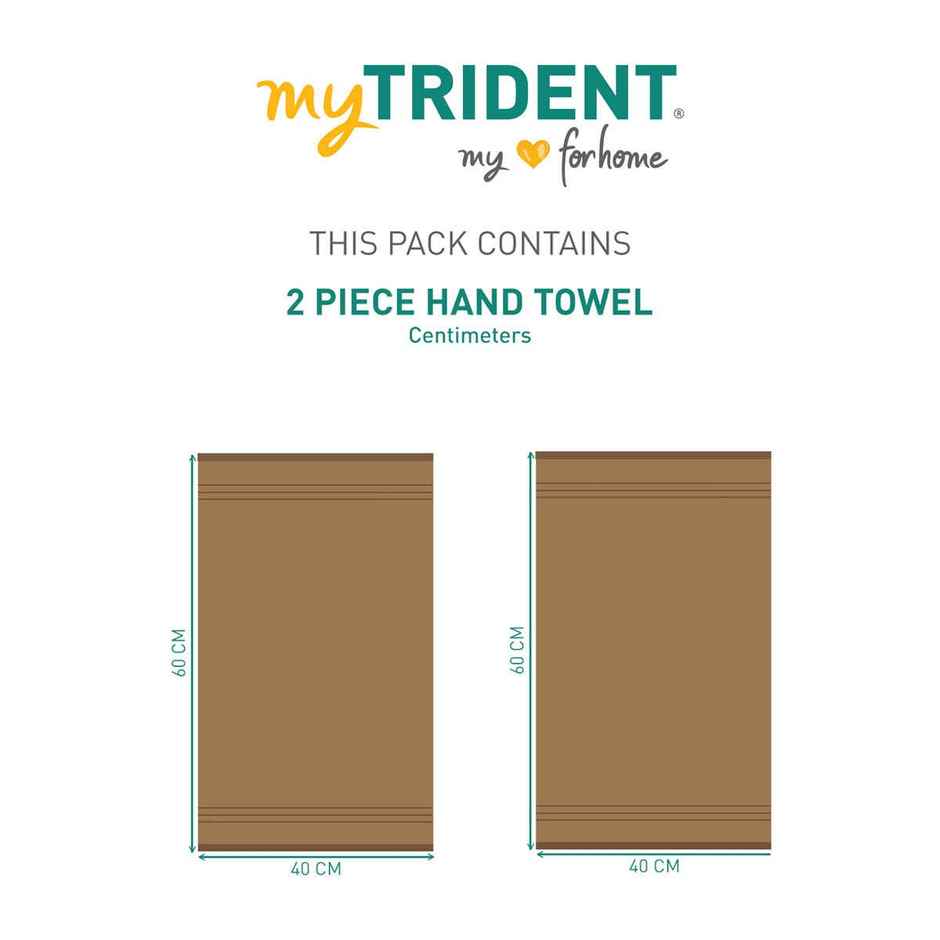 Mytrident Cotton Hand Towel | 400 GSM | Gym Towel Set - Coconut Shell