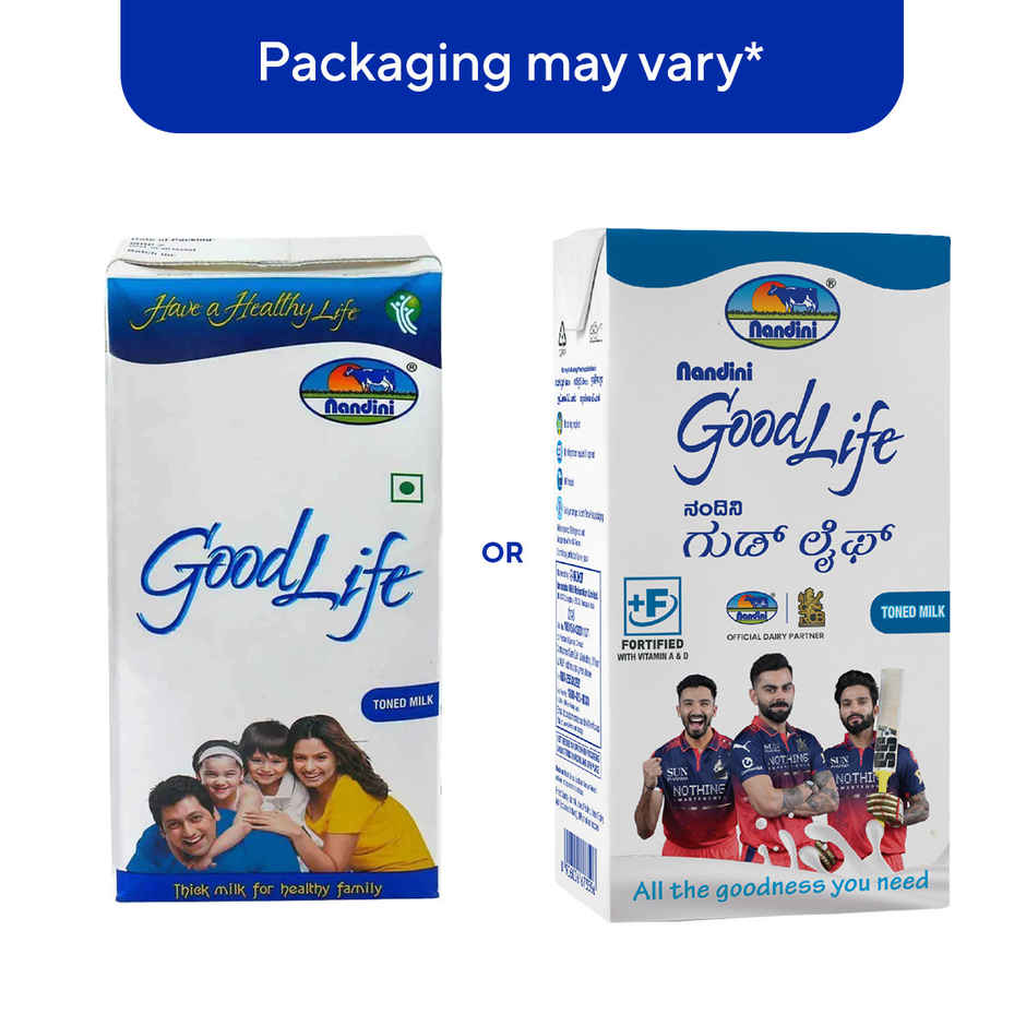 Nandini Goodlife Toned Milk UHT (Tetra Pack Brick)
