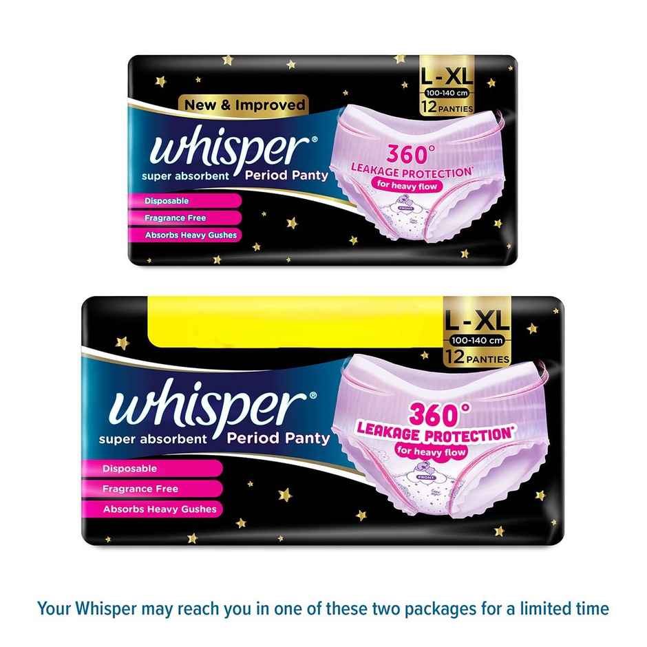 Whisper Super Absorbent Period Panties | L-XL