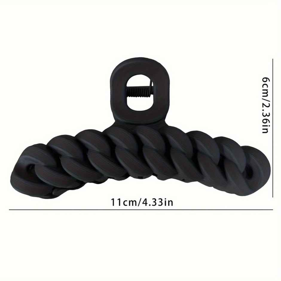 Chronex 2 Pcs Chic Matte Twist Hair Claw | Shark Clip For Women|Hair AccesBAUy | AsBAUted | Large