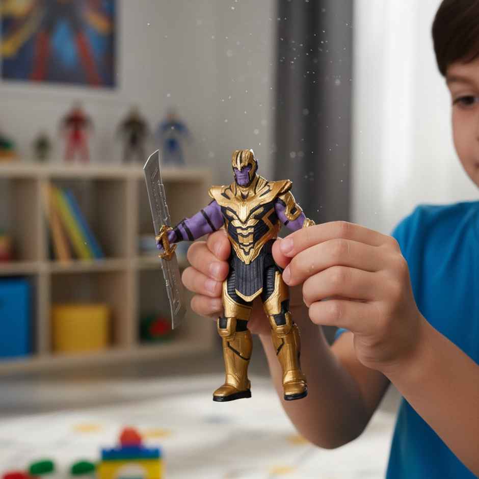 Striders Licensed Marvel Thanos Mini Action Figure Supervillain Toy | 4 inch