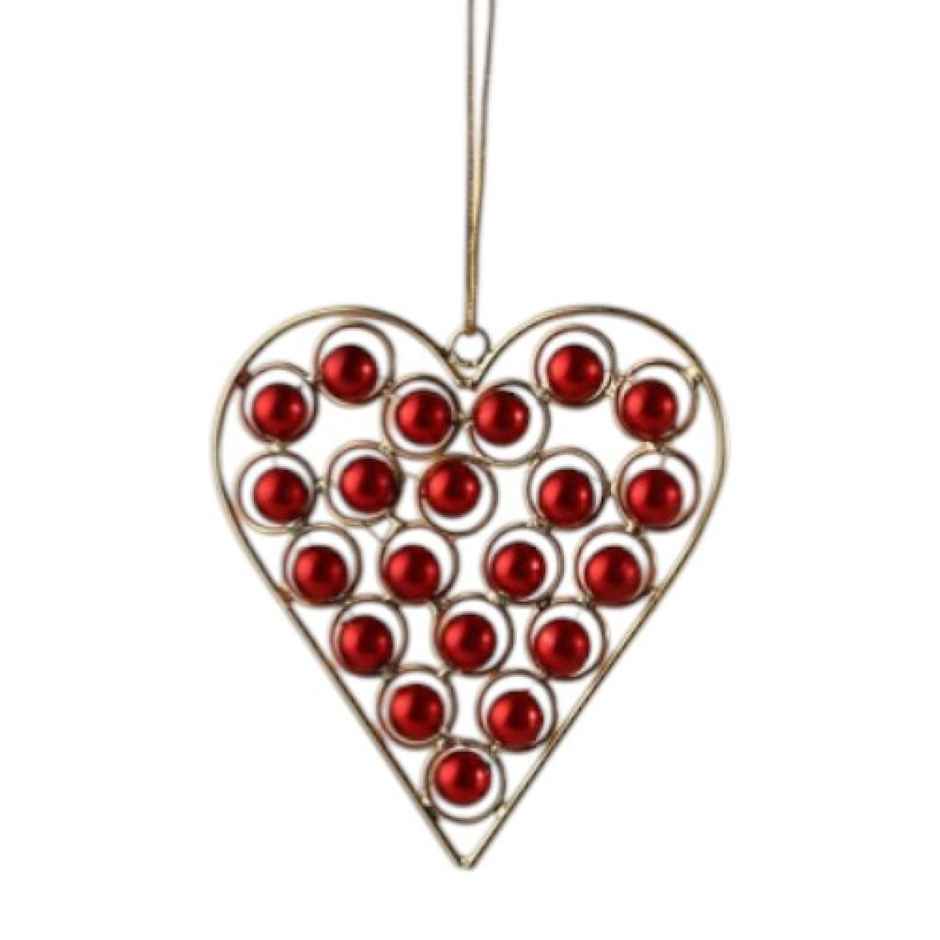 Metal Christmas Heart Hanging Ornament | Urban Born
