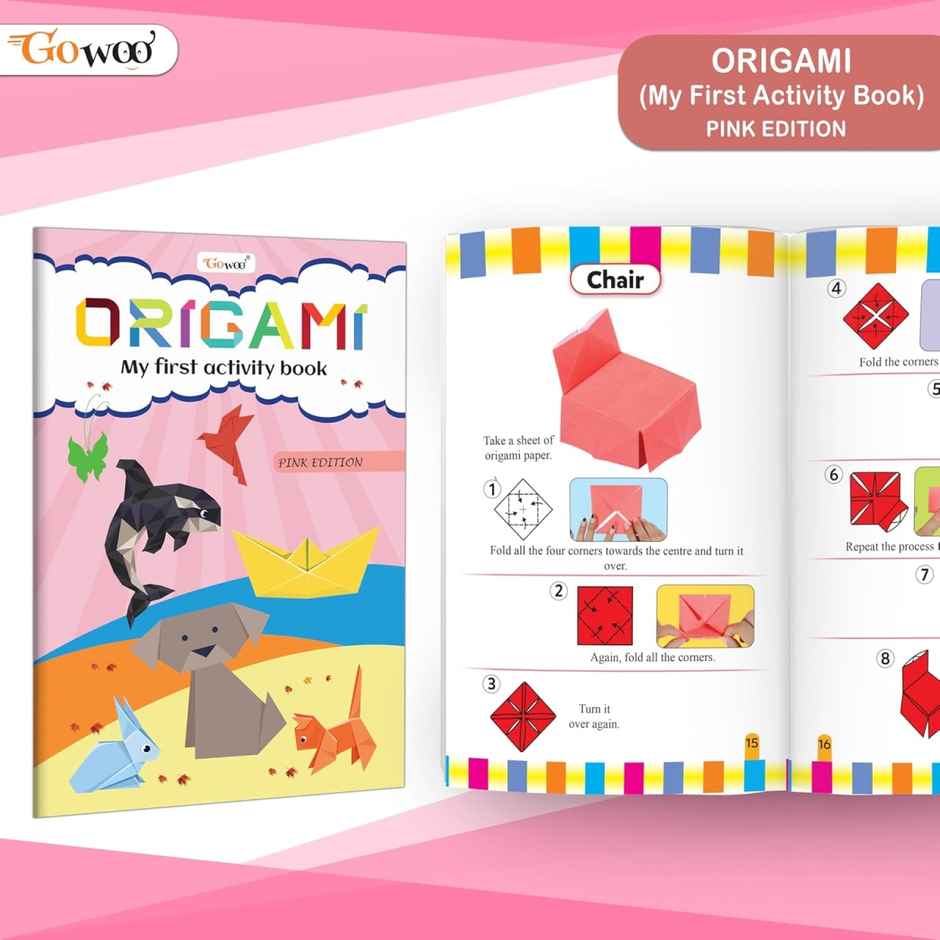 My First Activity Book Origami | Blue |Pink & Green Edition - Kids Activity Book-Pack of 4