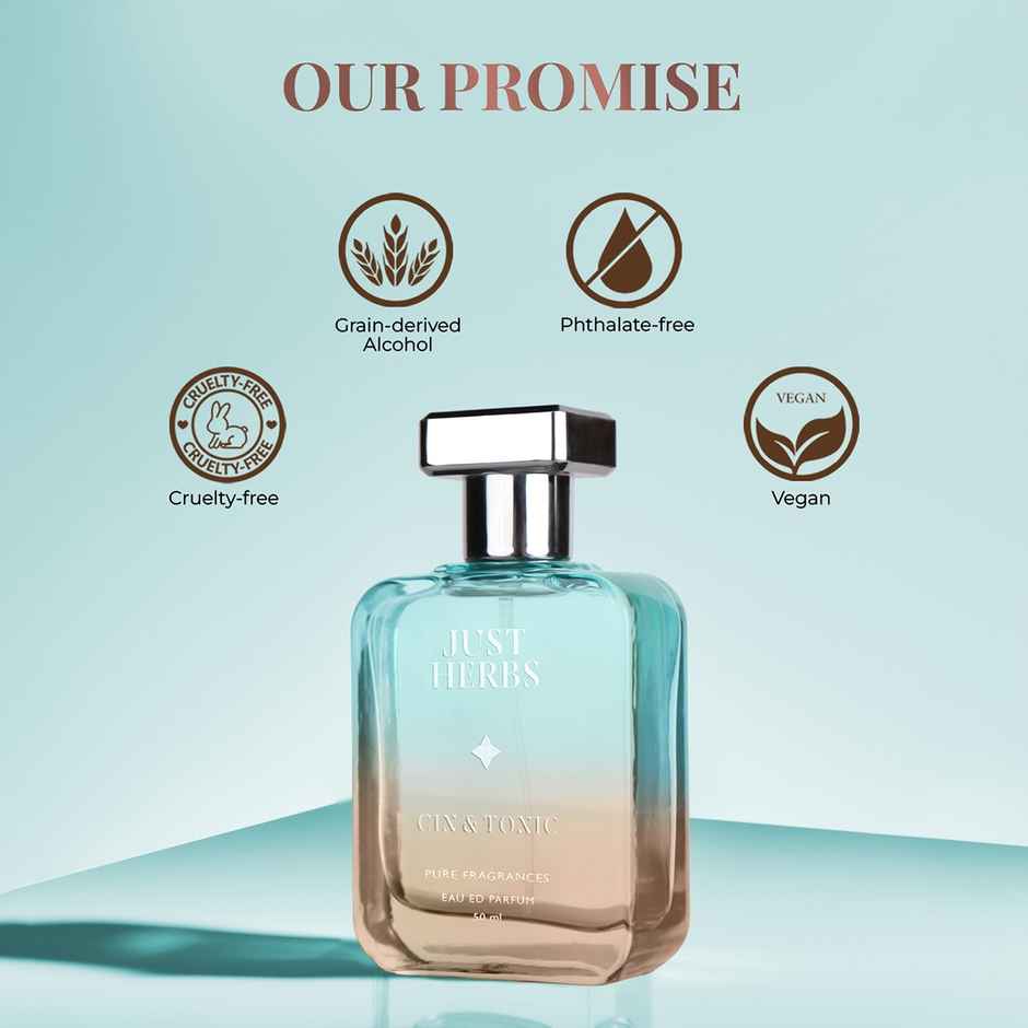 Just Herbs Relaxing Cin & Tonic Pure Unisex Fragrance Eau De Parfum Spicy