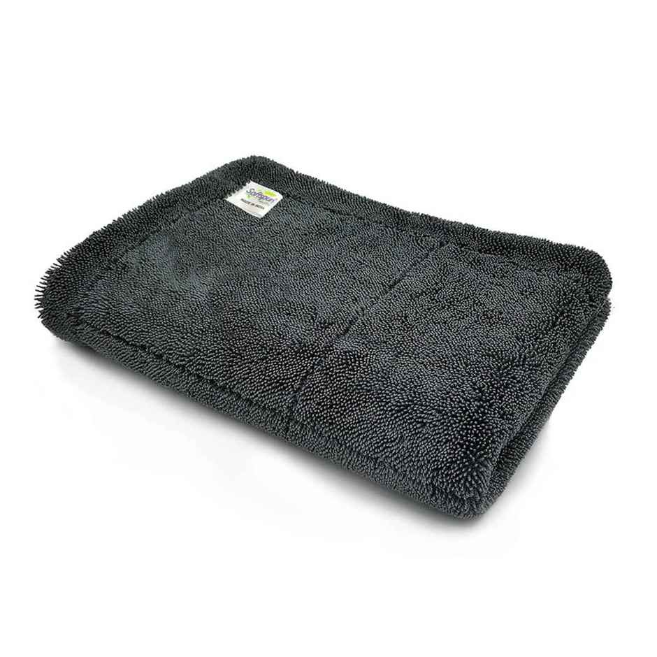 Softspun Microfiber Super Cleaning Cloth (1200 GSM, 40x60cm, 1pc, Grey)