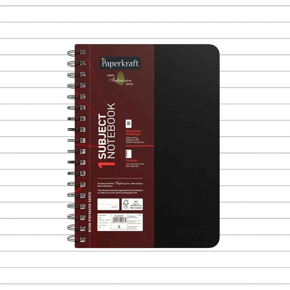 Paperkraft Notebook Single Line (18 x 25 cm, 160 Pages)