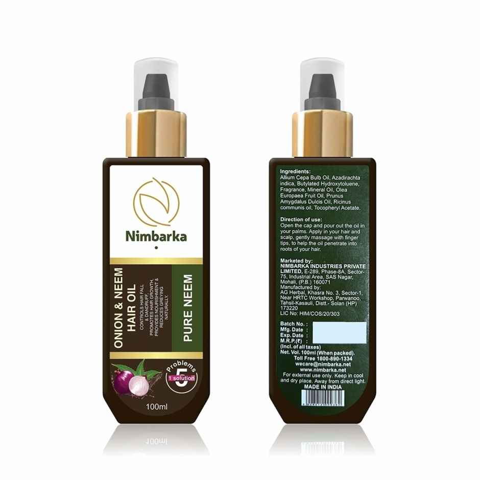 Nimbarka Neem Onion And Hair Oil For Strong & Healthy Hair Suitable For All Hair Types