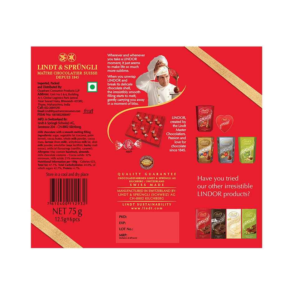 Lindt Lindor Milk | Smooth & Creamy Chocolate