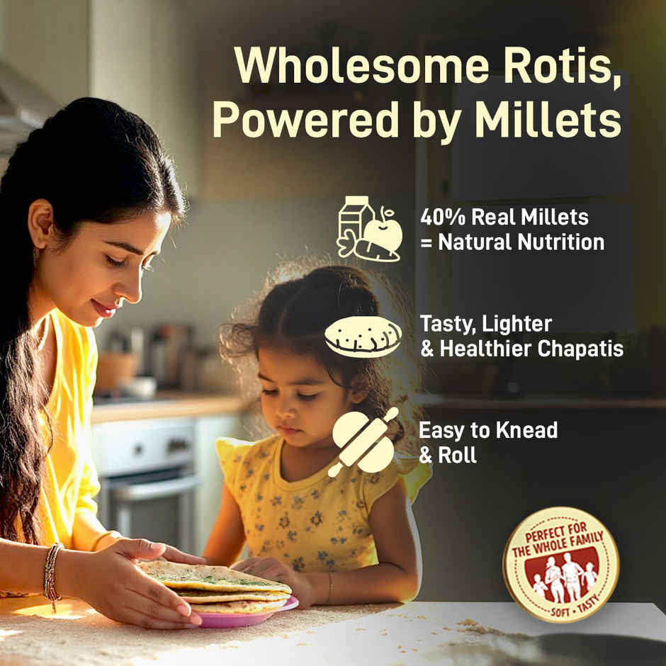 Annapurna Millet Power Atta | 40% Millets - Jowar - Ragi - Little Millet