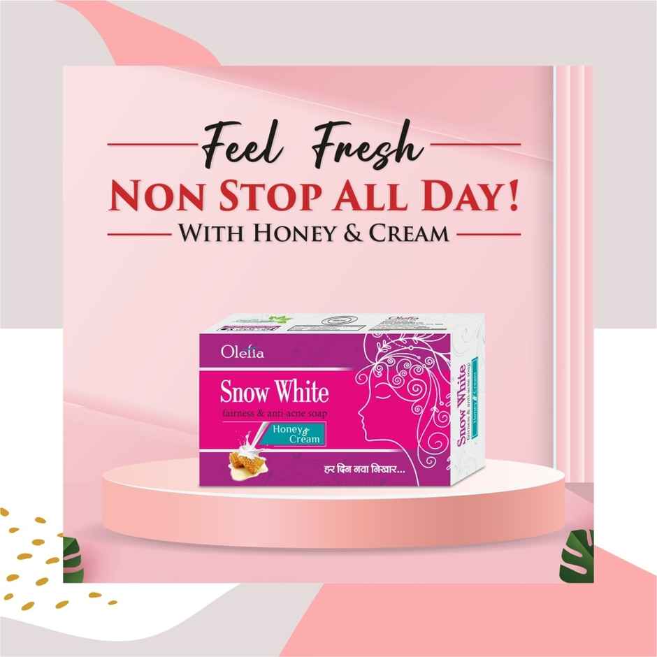 Snow White Fairness & Anti Acne Soap - Honey & Cream
