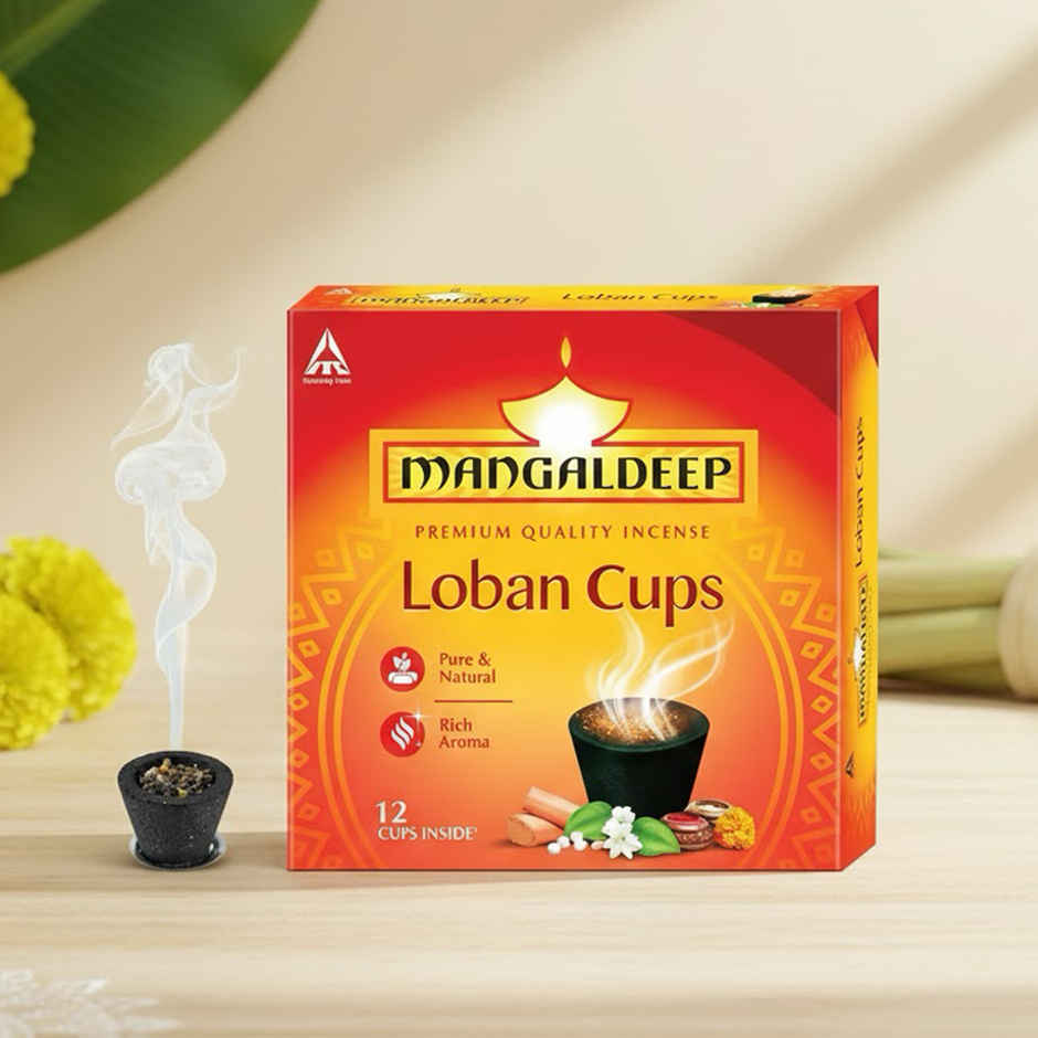 Mangaldeep Loban Sambrani Dhoop Cup - For Purification Of Home (12 Cups) Combo