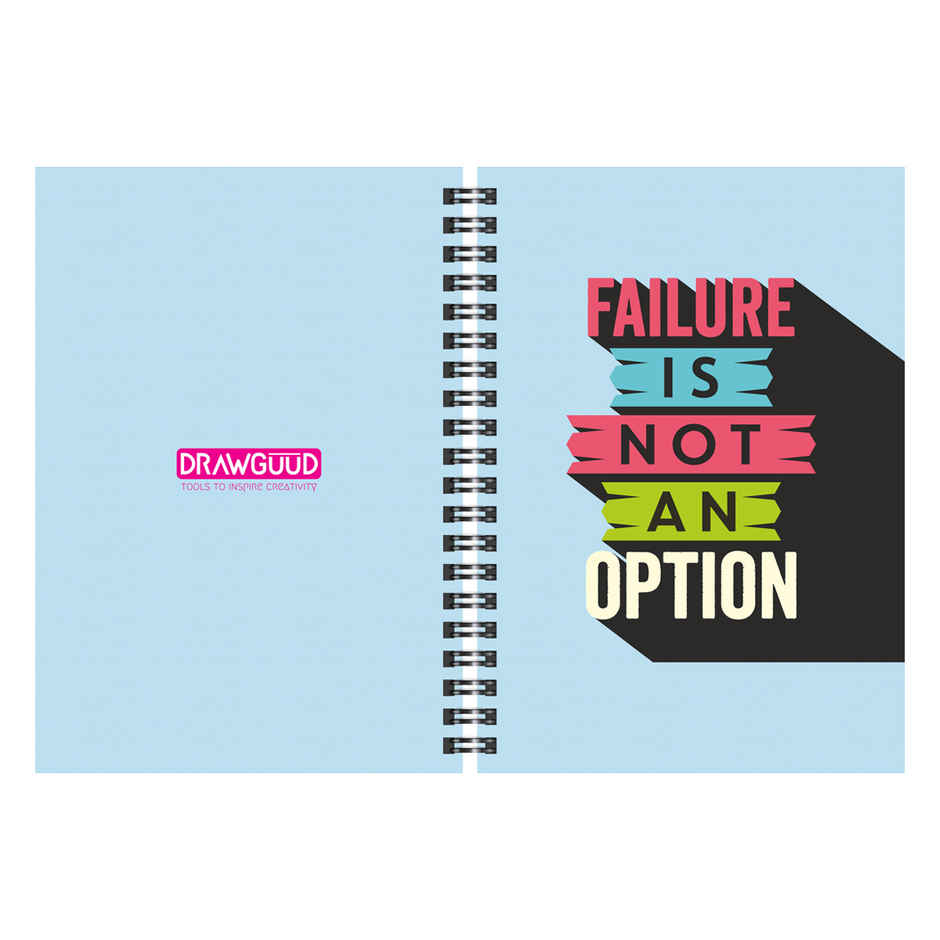 DRAWGUUD Single Line, Wiro Binding, Multicolour Thick Notebook - 200 Pages