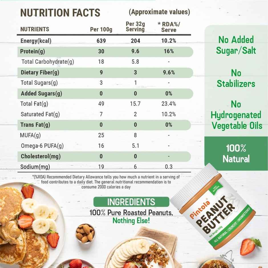 Pintola All Natural Peanut Butter - Crunchy