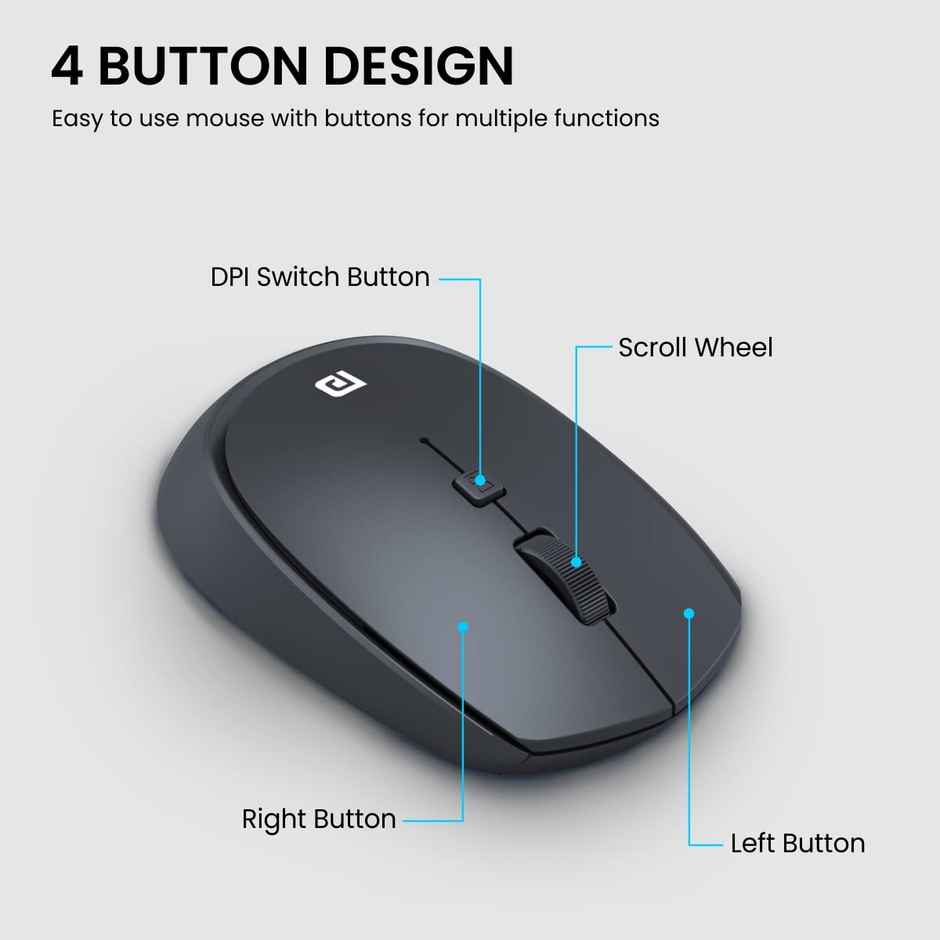 Portronics Toad 23 Wireless Optical Mouse | Black