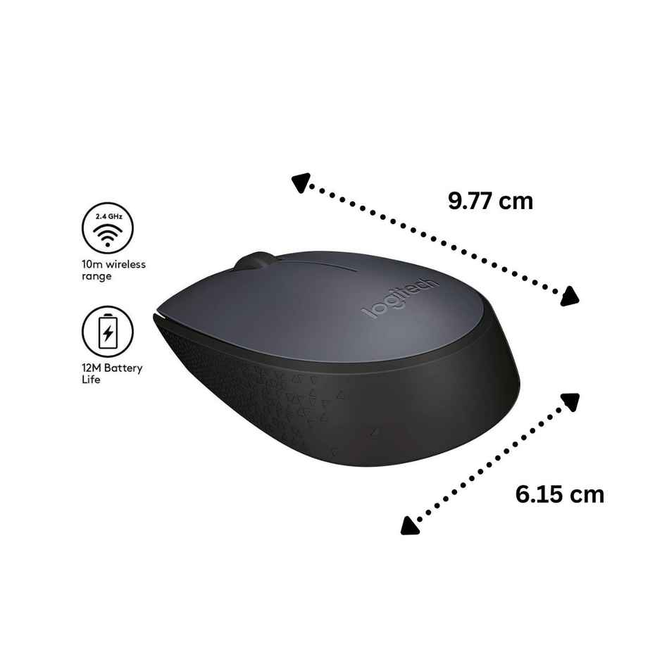 Logitech M171 Wireless Optical Mouse Grey