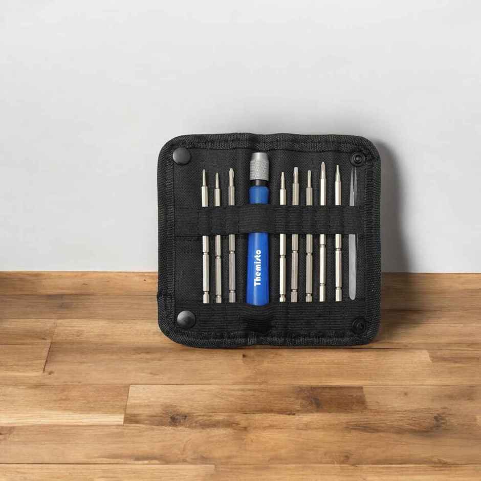 Themisto 9 In 1 Screwdriver Tool Kit For Repairing Mobiles, Pda, Laptop With Screwheads And Tweezer