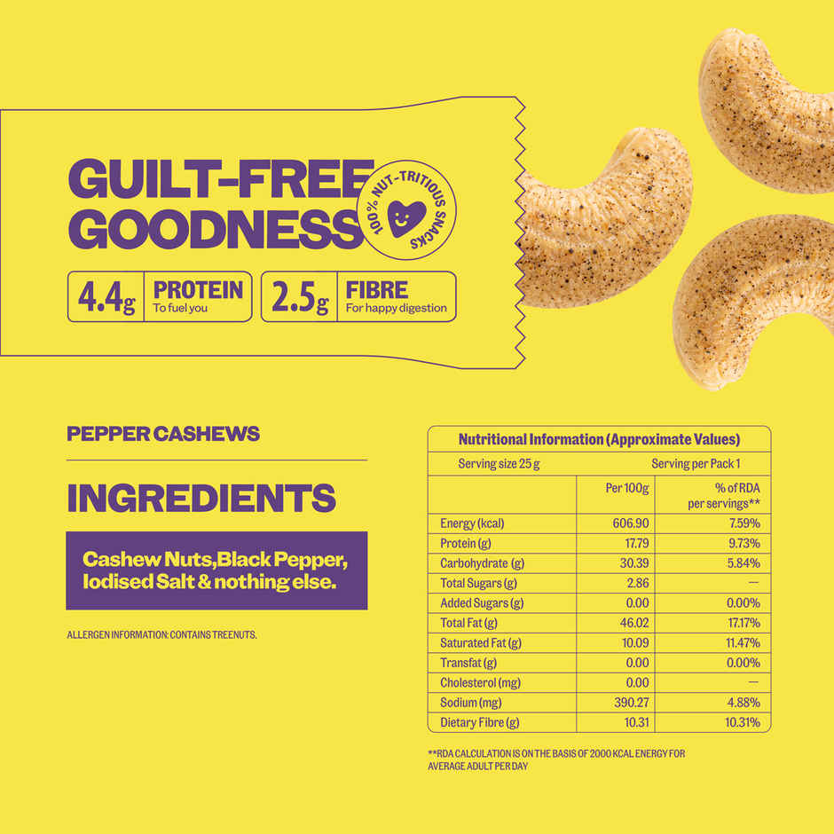 Bolas Pepper Cashews | Flavoured Nut Snack