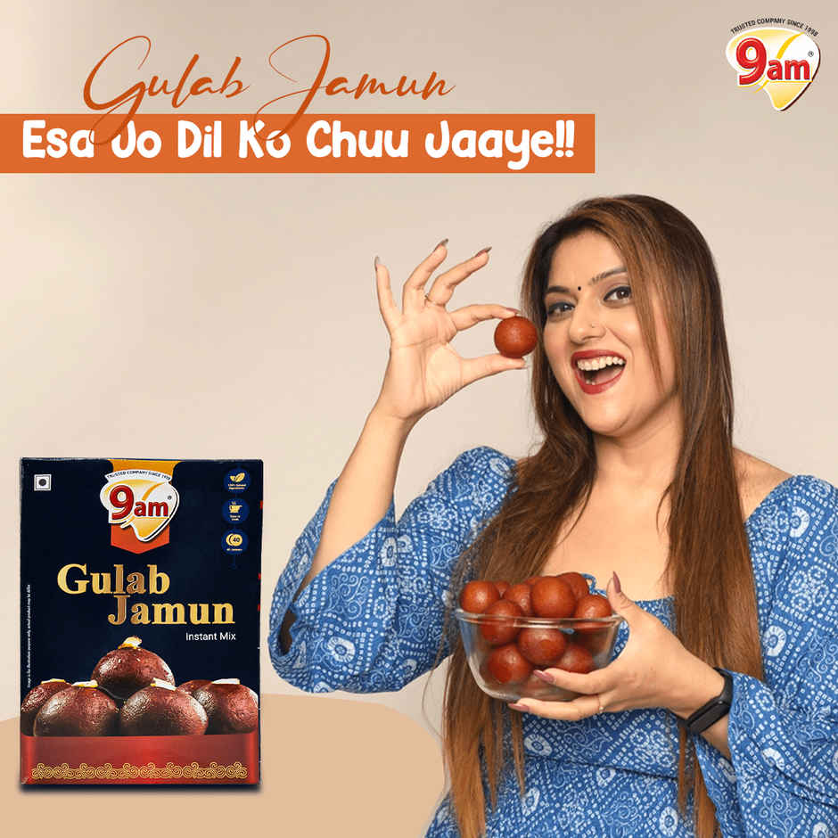 9am Gulab Jamun Instant Mix, Quick & Easy Dessert Mix