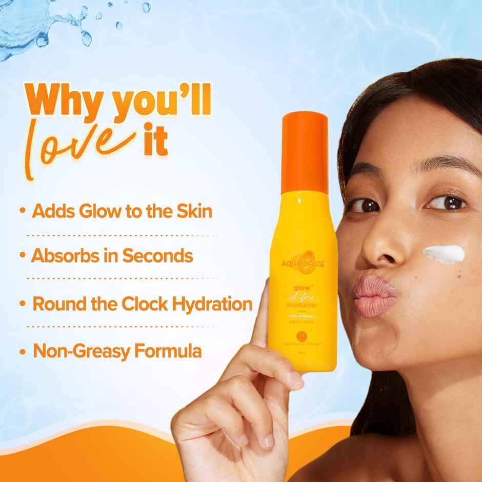Aqualogica Glow+ Oil Free Moisturizer with Papaya & Vitamin C for Glowing Skin