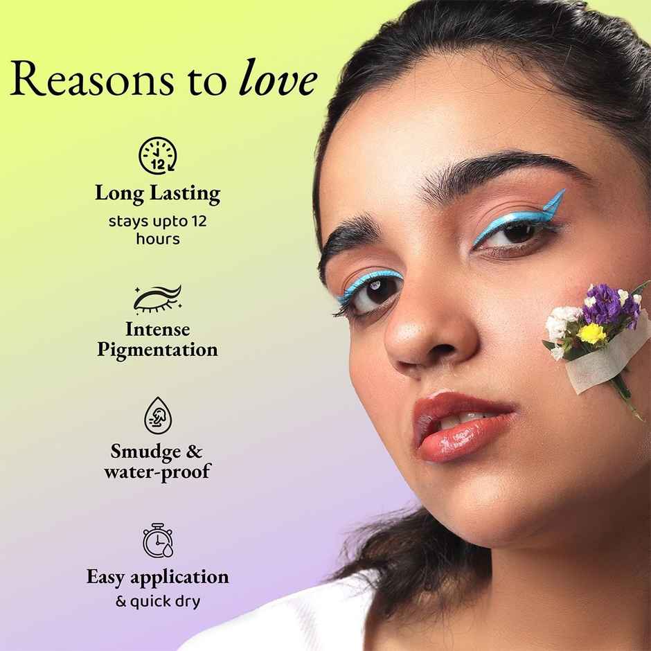 Elitty Light Blue Matte Waterproof Liquid Eyeliner (Santorini)