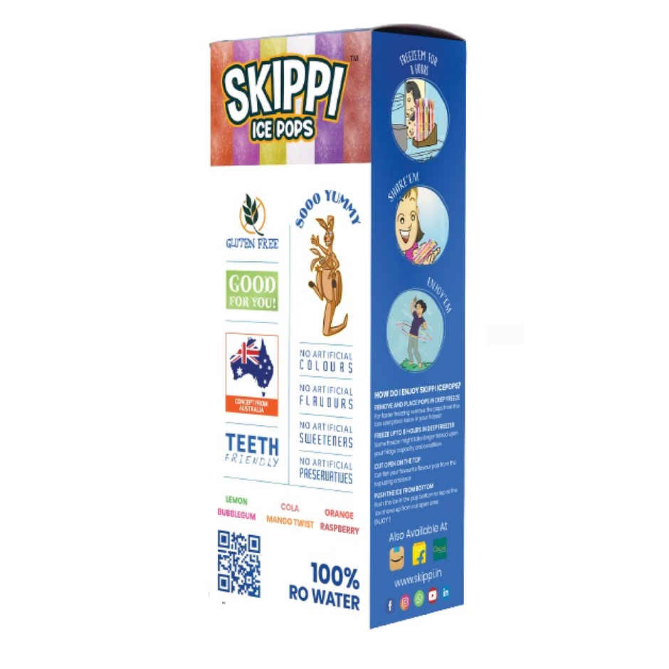 Skippi Icepops All Flavor | Assorted | Box Of 12 Popsicles