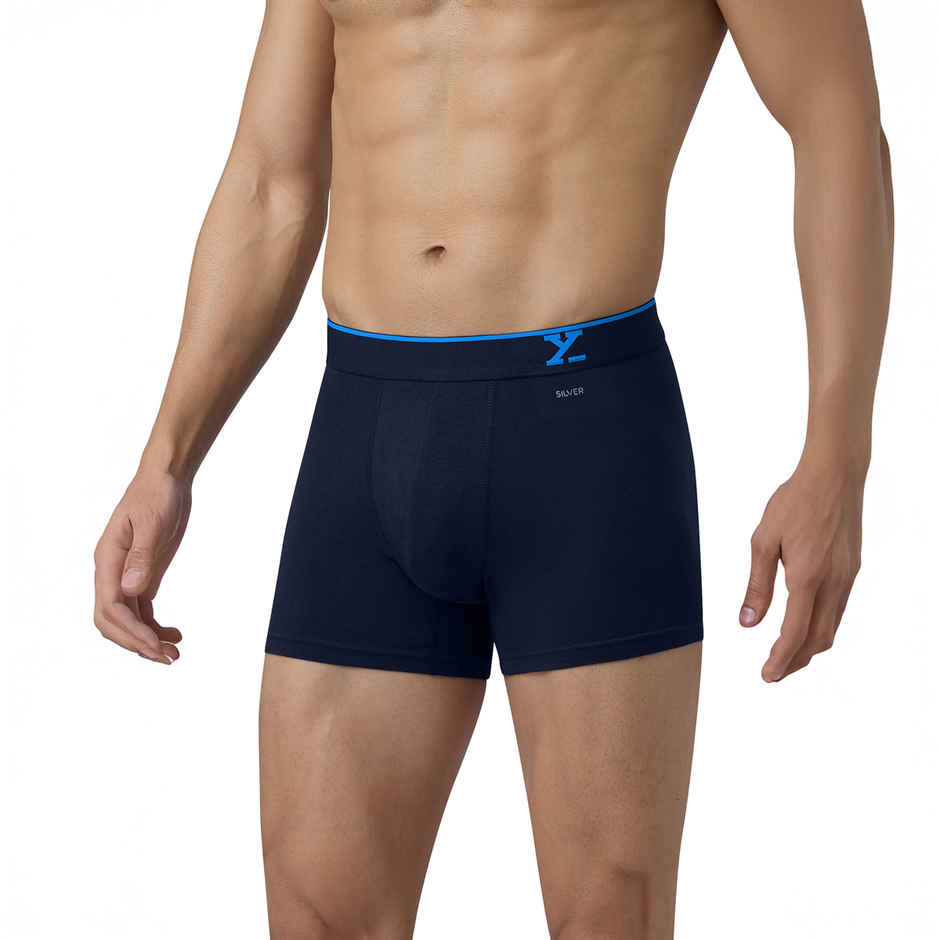 XYXX Men's Traq Cotton Solid Trunks, Midnight Blue| L