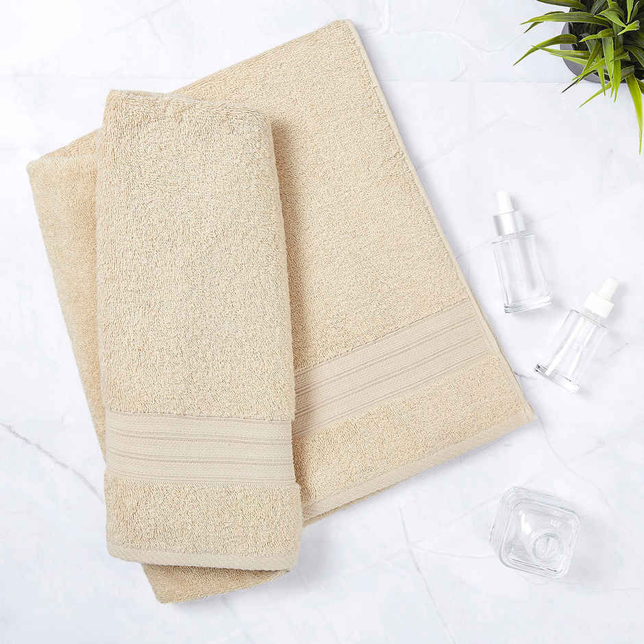 Layers Be Bold 100% Cotton 450 GSM Bath Towel | Pearled Ivory