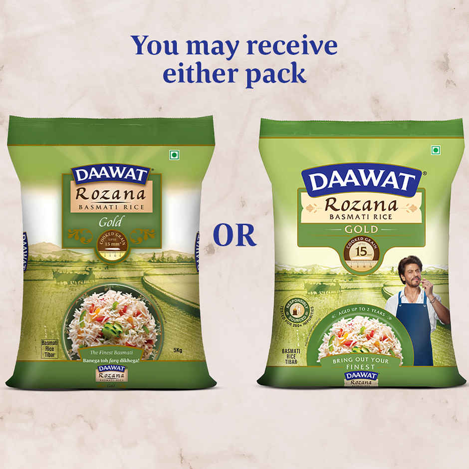 Daawat Rozana Basmati Rice Gold | Medium Grain Combo