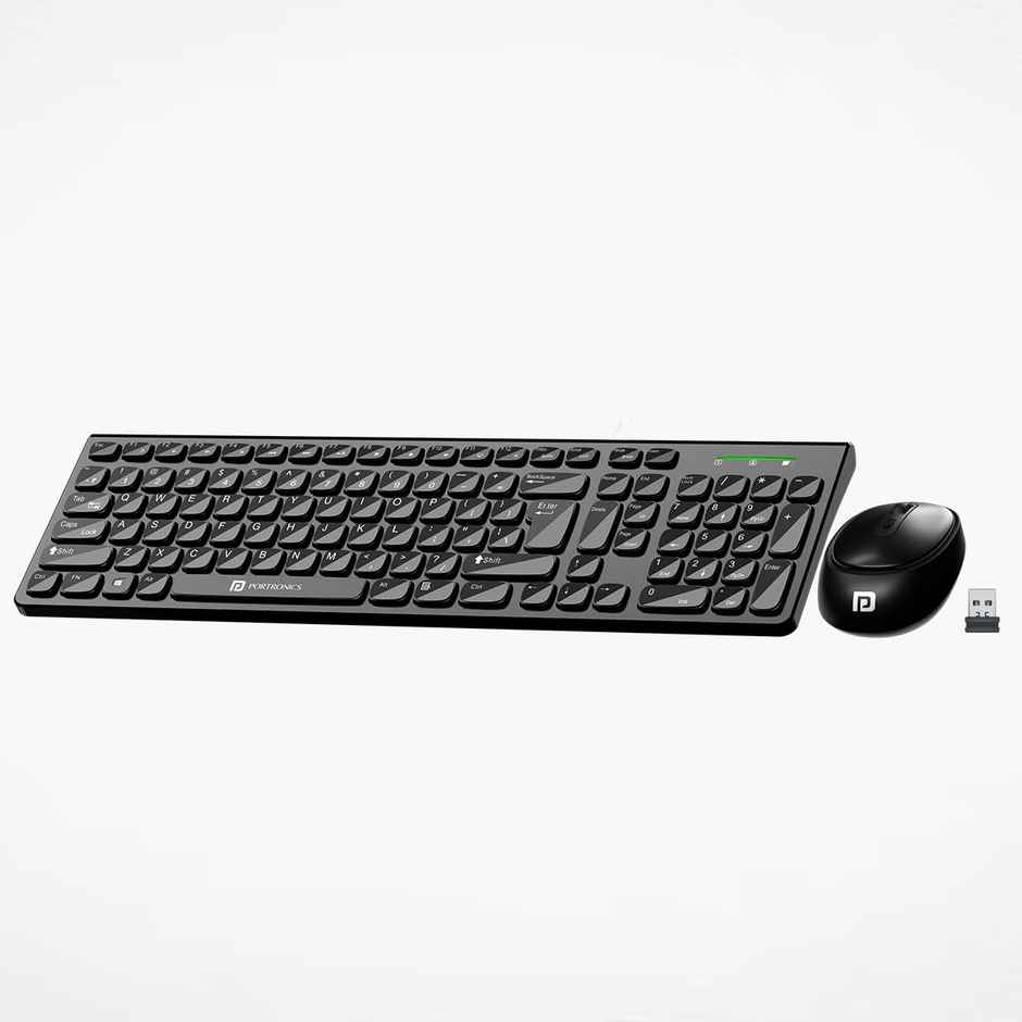 Portronics Wireless Keyboard & Mouse Combo(Black)