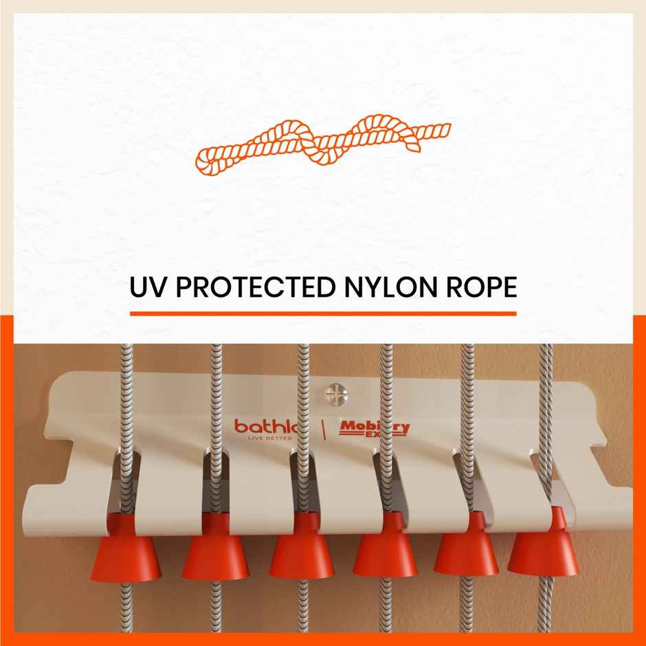 Bathla Ceiling Cloth Dryer | 5ft x 6 Pipes | Steel | Compact, Easy | Exa