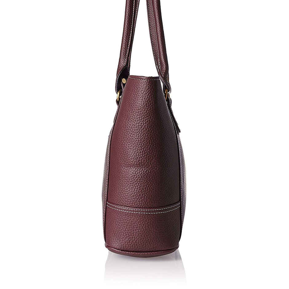Fostelo Women's Vegan Leather Everly Handbags Shoulder Hobo Bag Ladies Purse | Maroon | Large