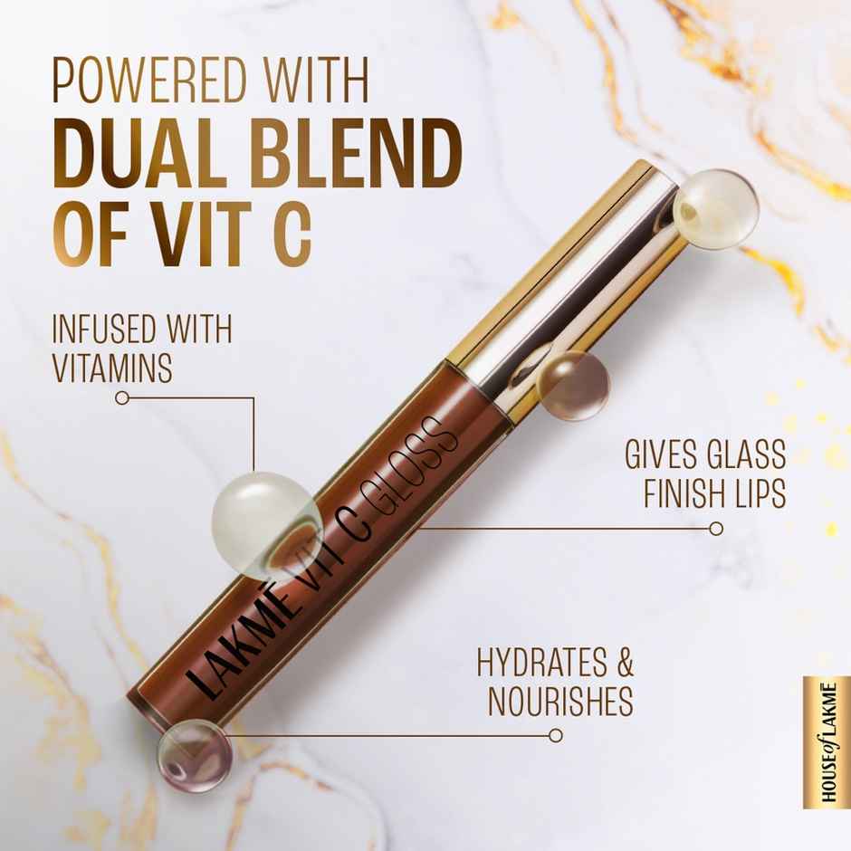 Lakme Superglowvit-C Gloss | Coca Brown C4