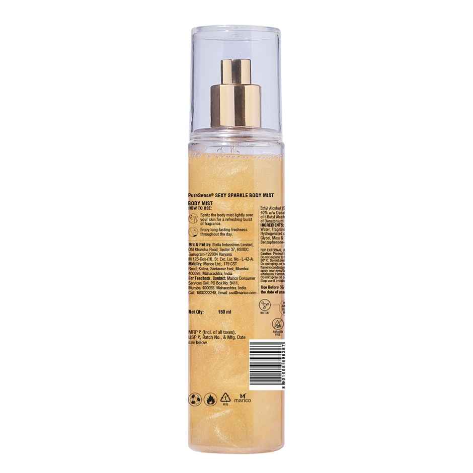 Puresense Sexy Sparkle Golden Shimmer Spray Body Mist - For Women