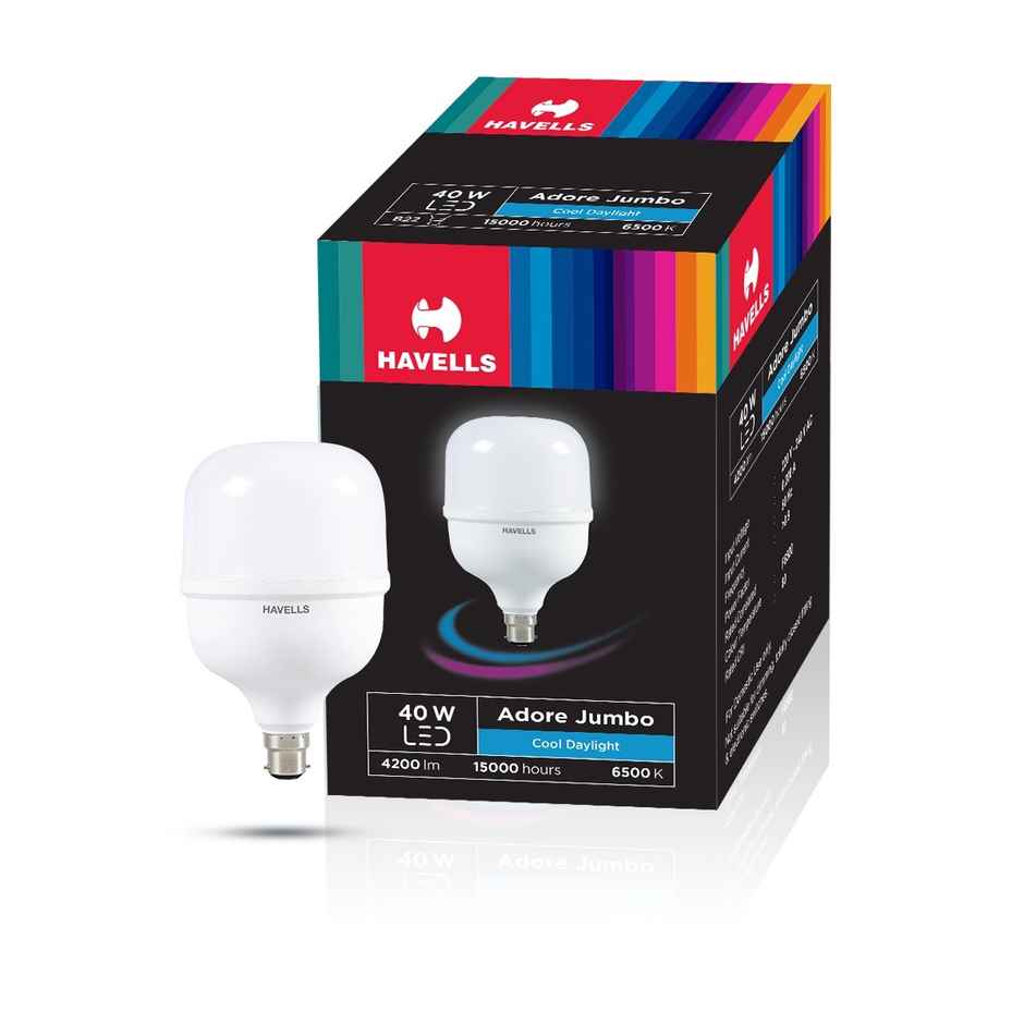 Havells 40W Adore Jumbo Led Bulb Cool Day Light | B22 Base Holder