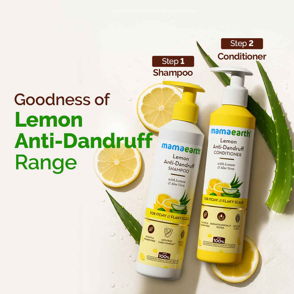 Mamaearth Lemon Anti Dandruff Shampoo With Lemon & Ginger For Itchy & Flaky Scalp