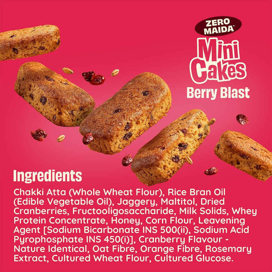 The Health Factory Mini Cakes - Berry Blast | Zero Maida | Combo