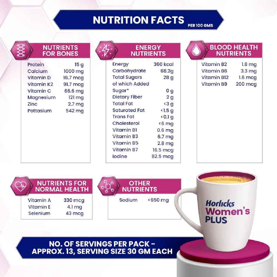 Horlicks Women's Plus Caramel Drink Mix