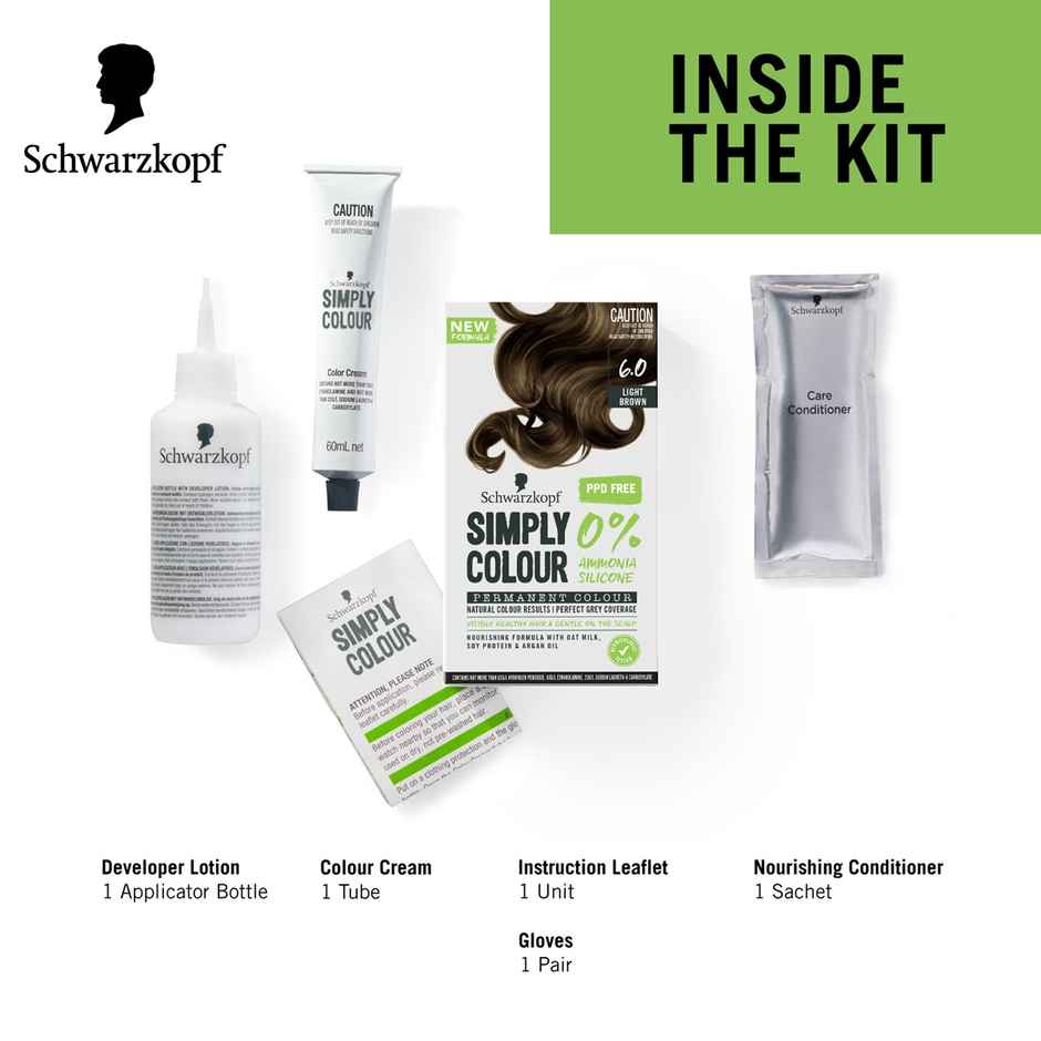 Schwarzkopf Simply Color Permanent Hair Colour 6-00 Light