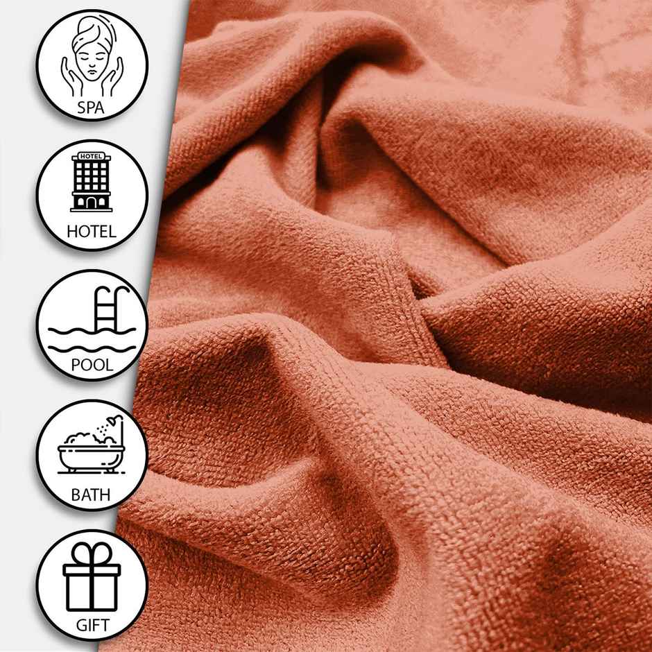 Sassoon Microfiber Hand Towel | Rust | 40 x 60 cm