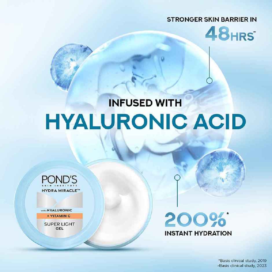 Pond's  Hydra Miracle Super Light Gel With Hyaluronic Acid & Vitamin C - 100G