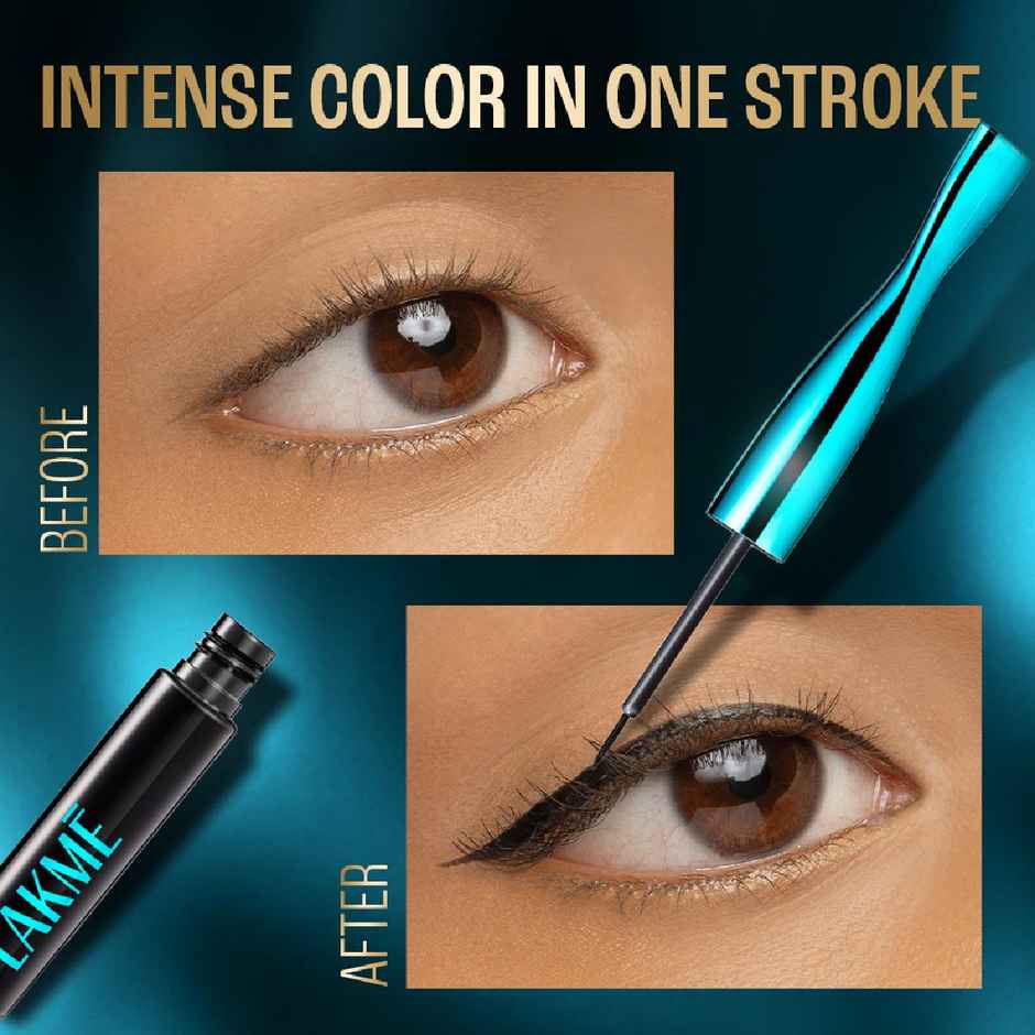 Lakme 9 to 5 Eyeconic Liquid Eyeliner Smudgeproof, Waterproof, lasts upto 24 Hrs, Black