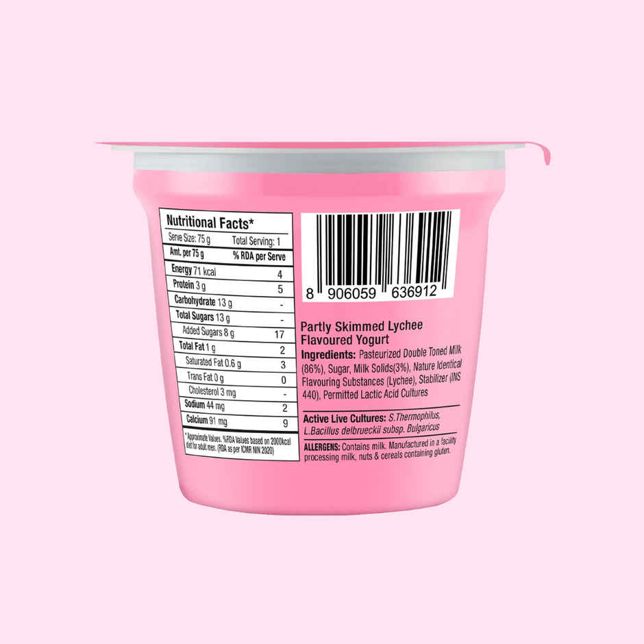 Epigamia Lychee Flavoured Yogurt