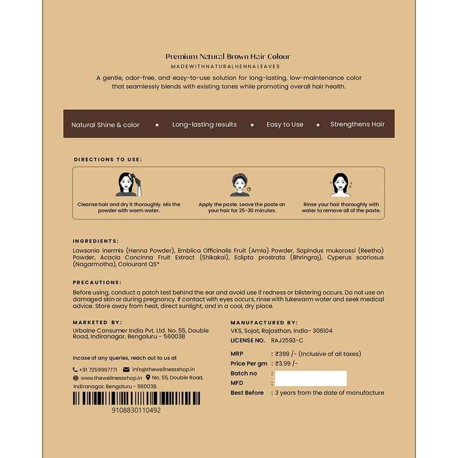 The Wellness Shop Natural Hair Colour�Brown