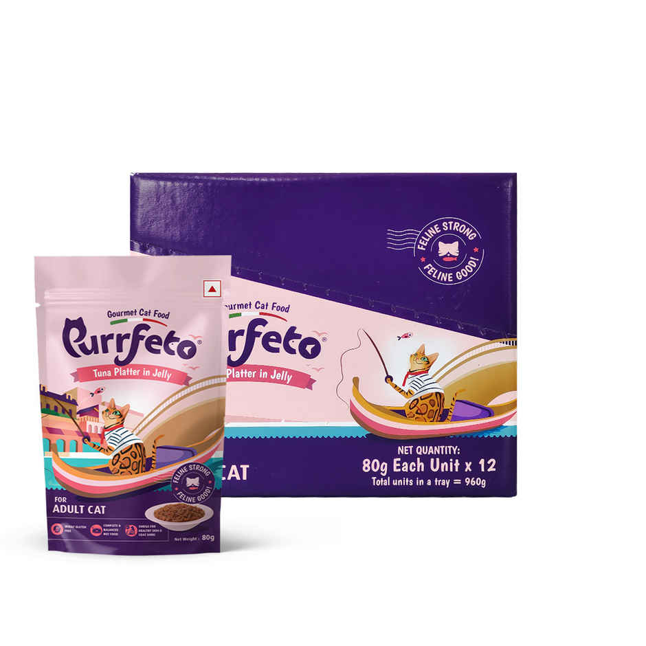 Purrfeto Wet Cat Food Tuna Recipe in Jelly | Pack of 12