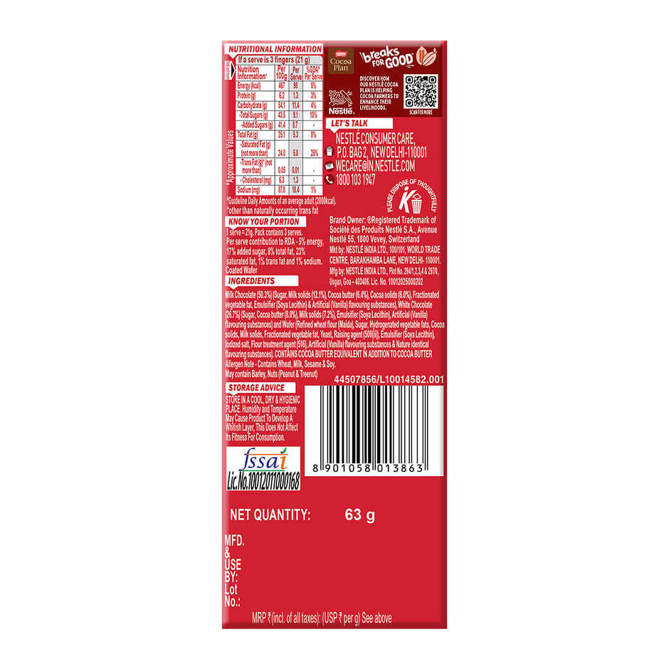 Nestle KitKat Delights Double Choco | Rich & Indulgent Coated Wafer Bar Chocolate