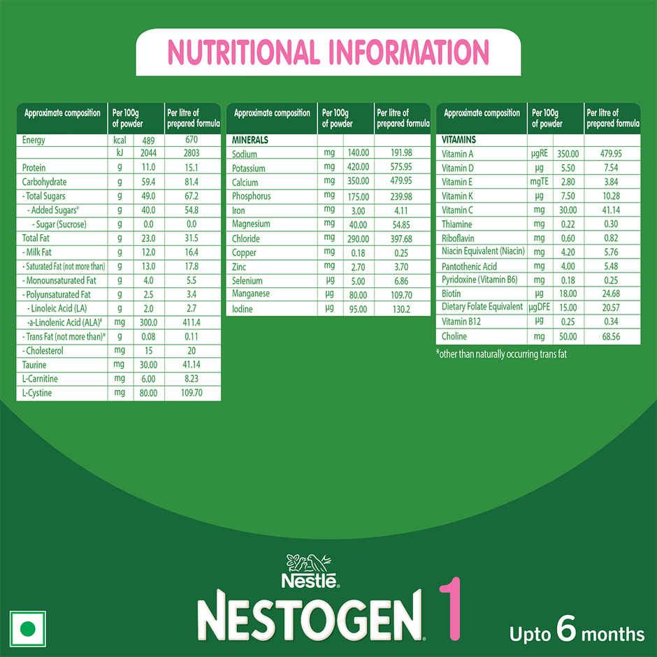 Nestle Nestogen 1 Infant Formula Powder Upto 6 Months