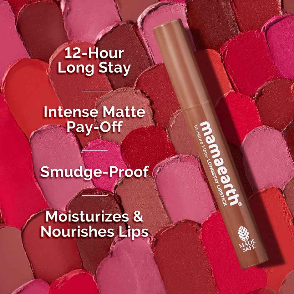 Mamaearth Moisture Matte Longstay Lipstick With Avocado Oil & Vitamin E - Cinnamon Nude