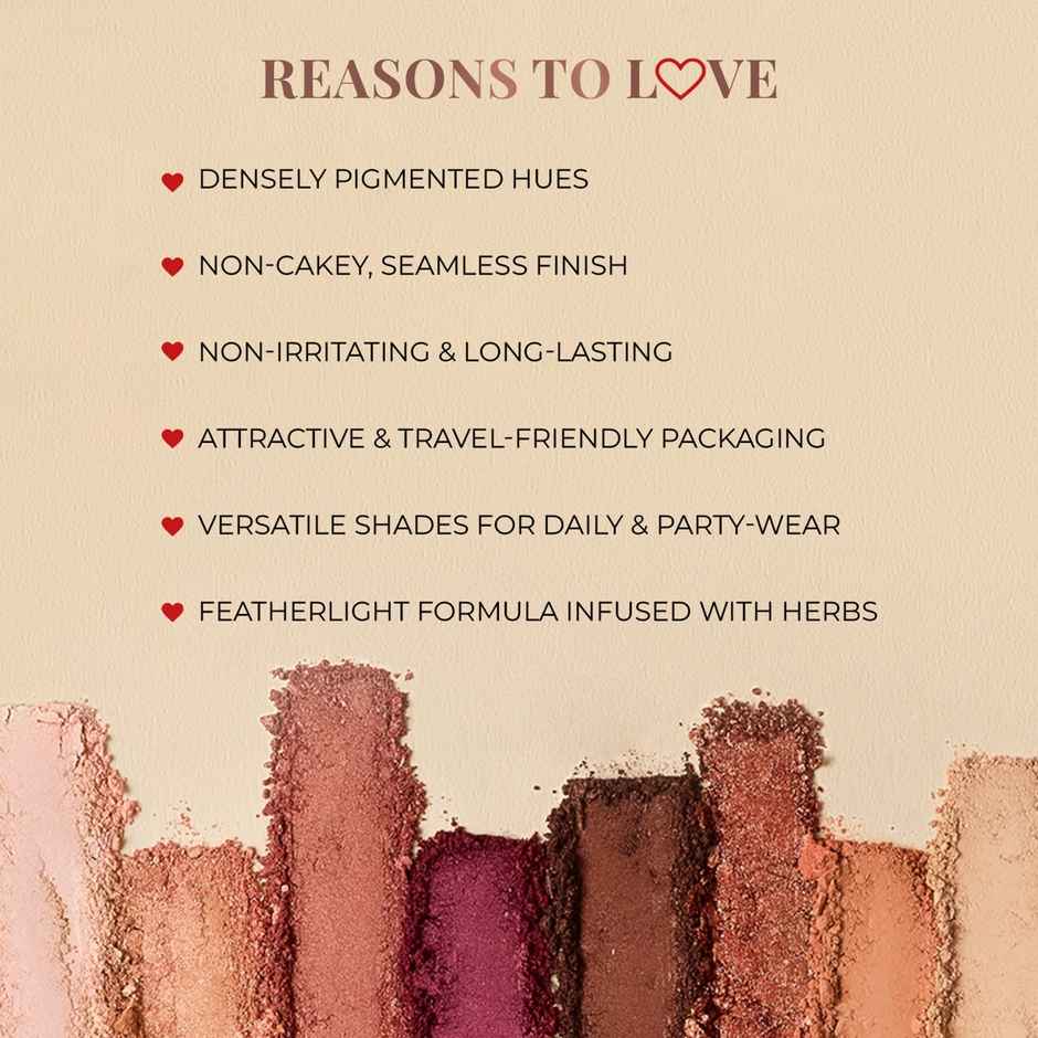 Just Herbs 4In1 Eye Shadow Pigmented Party Wear Non Irritating Pallette Brewing Dreams